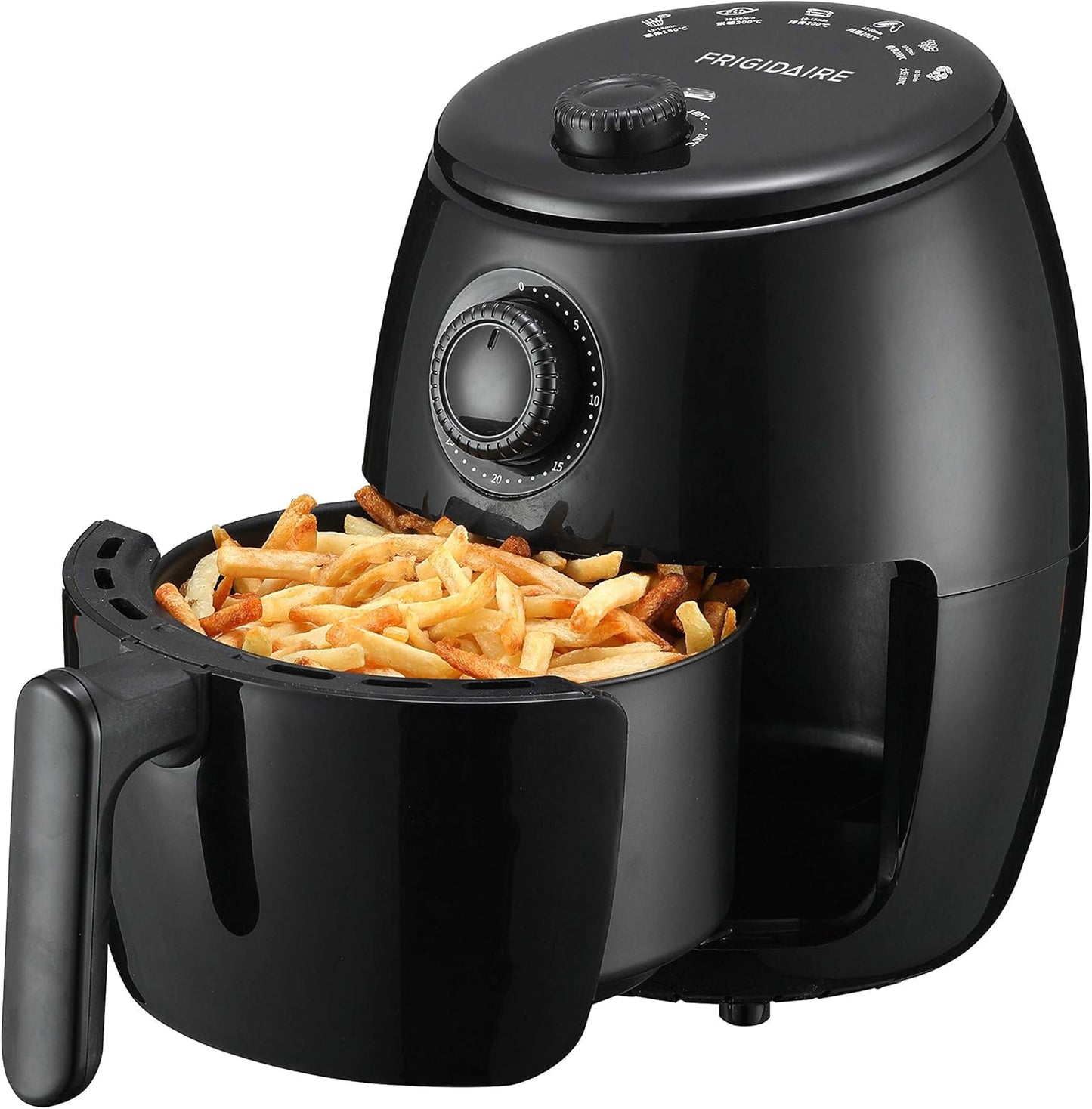 Frigidaire EAF180-BLACK 1.8 Qt Air Fryer with Digital Controls and Removable Dishwasher-Safe Pan - Black