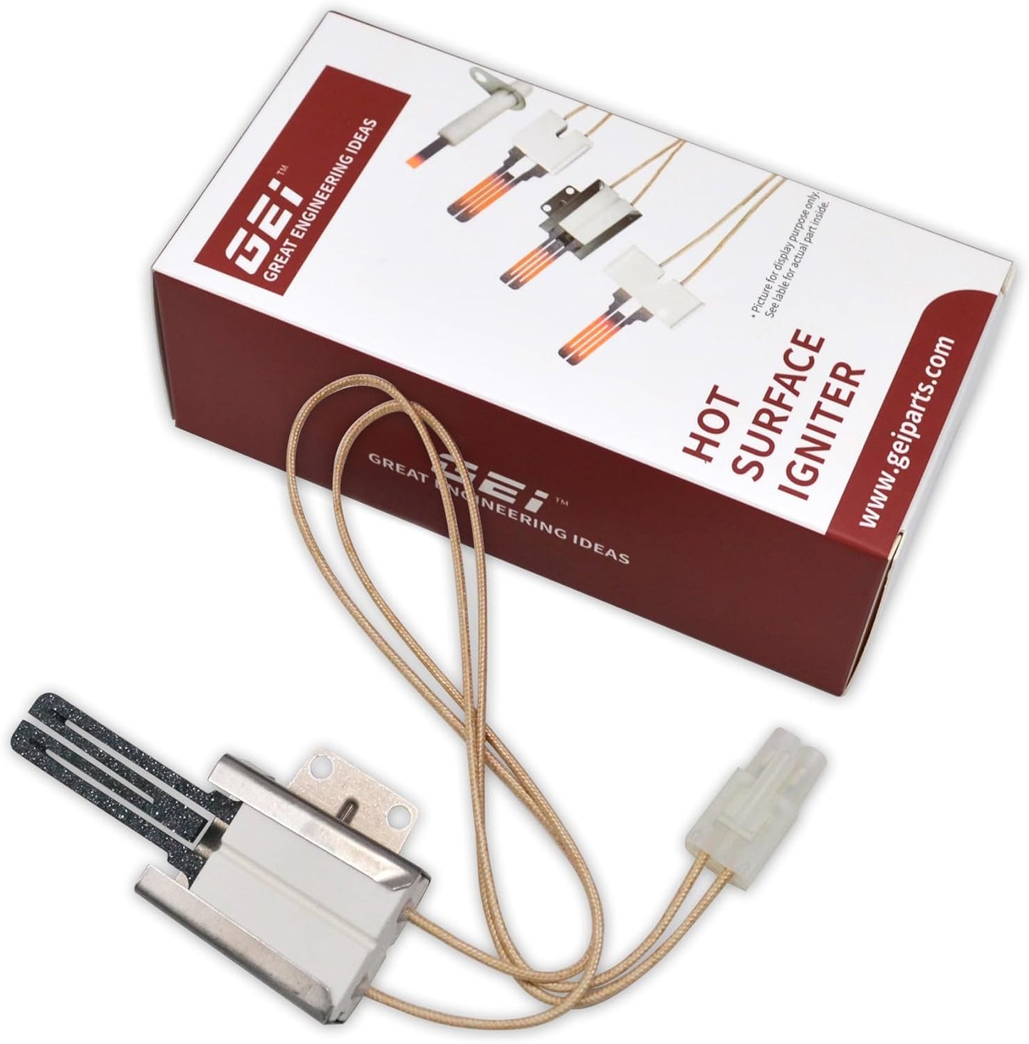Gas Range Oven Igniter Flat Ignitor - GEIparts 316489400 Replacement for 5304534663, 316428500, 316428501, 5304462661 - AP3963540