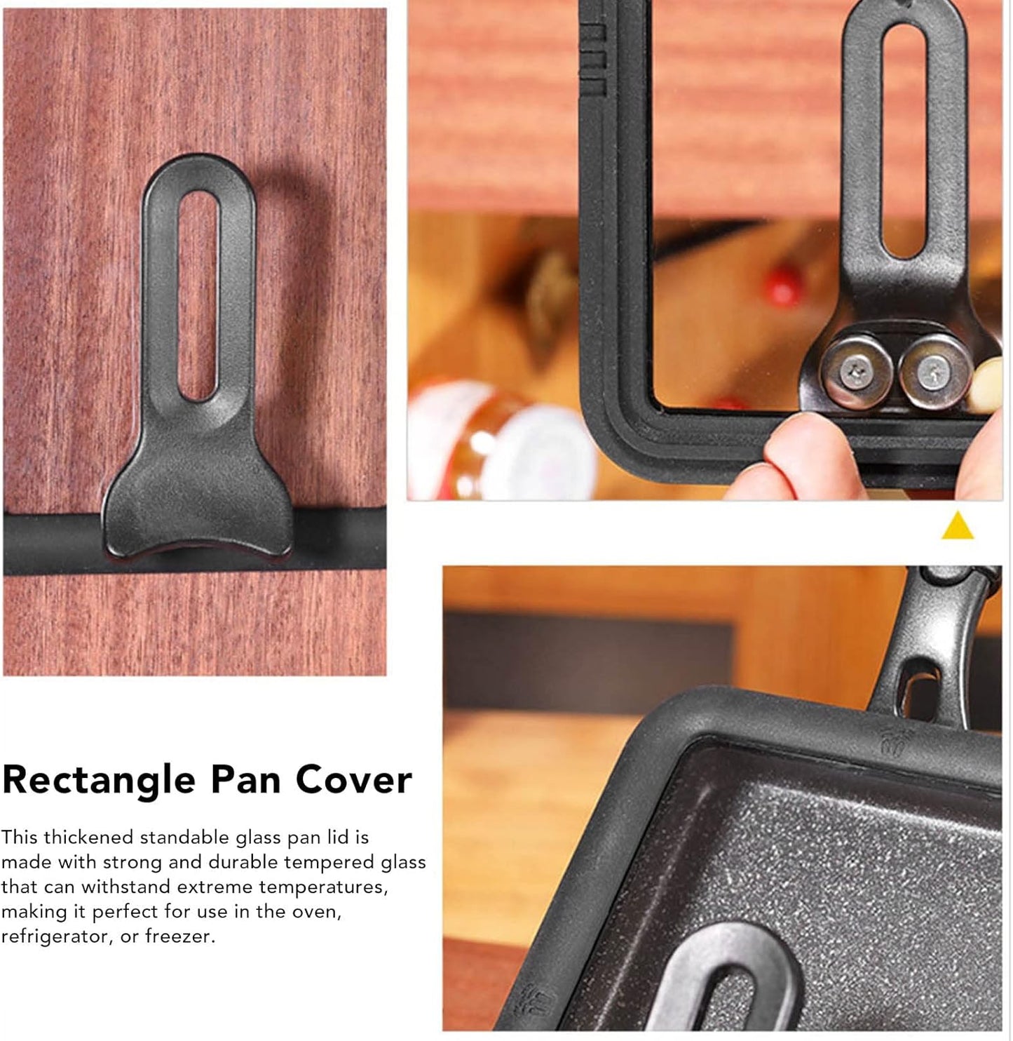 Glass Rectangle Egg Frying Pan Cover Replacement for Tomotato Tamagoyaki Pan - 15 * 18cm Home Kitchen Accessory