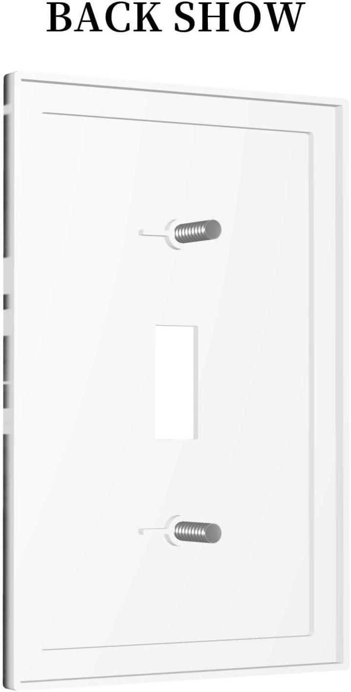 Gray Wood Rustic Farmhouse Tree Single Toggle Light Switch Cover - Decorative Country Wall Plate for Kitchen, Bathroom, Bedroom - 5" x 3