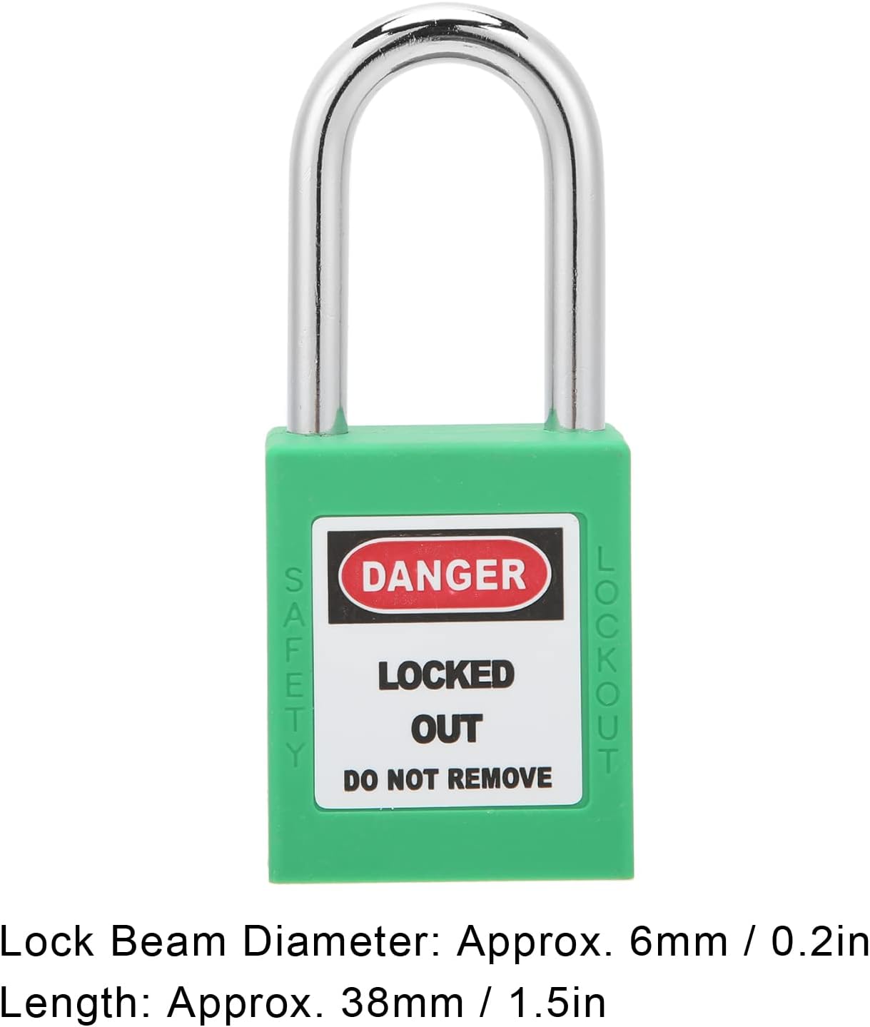 Green 38mm Safety Padlock for Lockout Tagout in Chemical, Electric Power, and Nuclear Energy Industries - Tomotato Insulating Industrial Locks