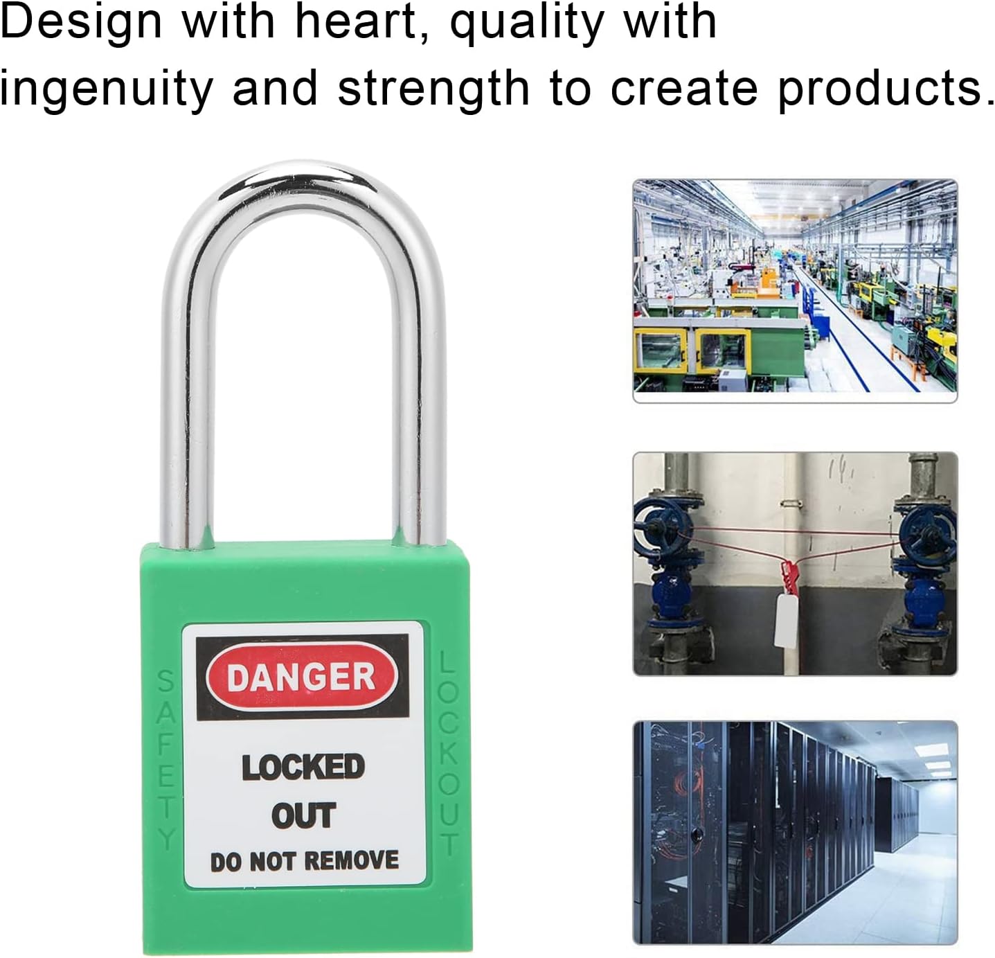 Green 38mm Safety Padlock for Lockout Tagout in Chemical, Electric Power, and Nuclear Energy Industries - Tomotato Insulating Industrial Locks