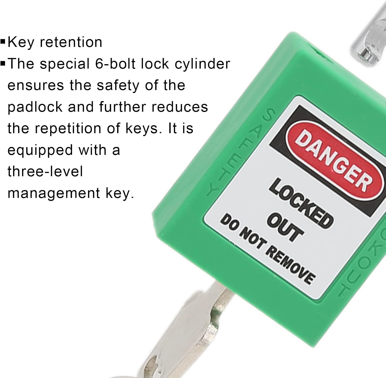 Green 38mm Safety Padlock for Lockout Tagout in Chemical, Electric Power, and Nuclear Energy Industries - Tomotato Insulating Industrial Locks