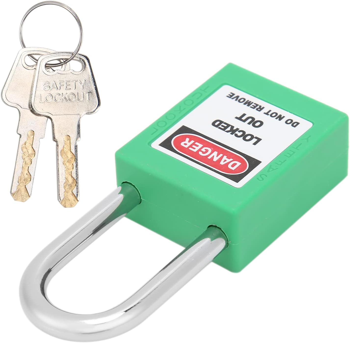 Green 38mm Safety Padlock for Lockout Tagout in Chemical, Electric Power, and Nuclear Energy Industries - Tomotato Insulating Industrial Locks