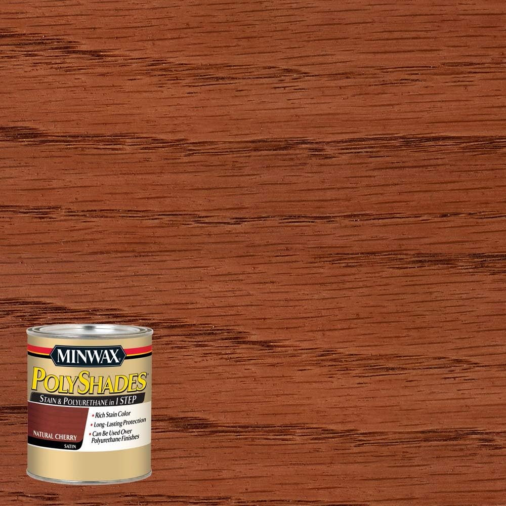 Half-Pint Minwax PolyShades Wood Stain and Polyurethane Finish in Natural Cherry Satin Finish