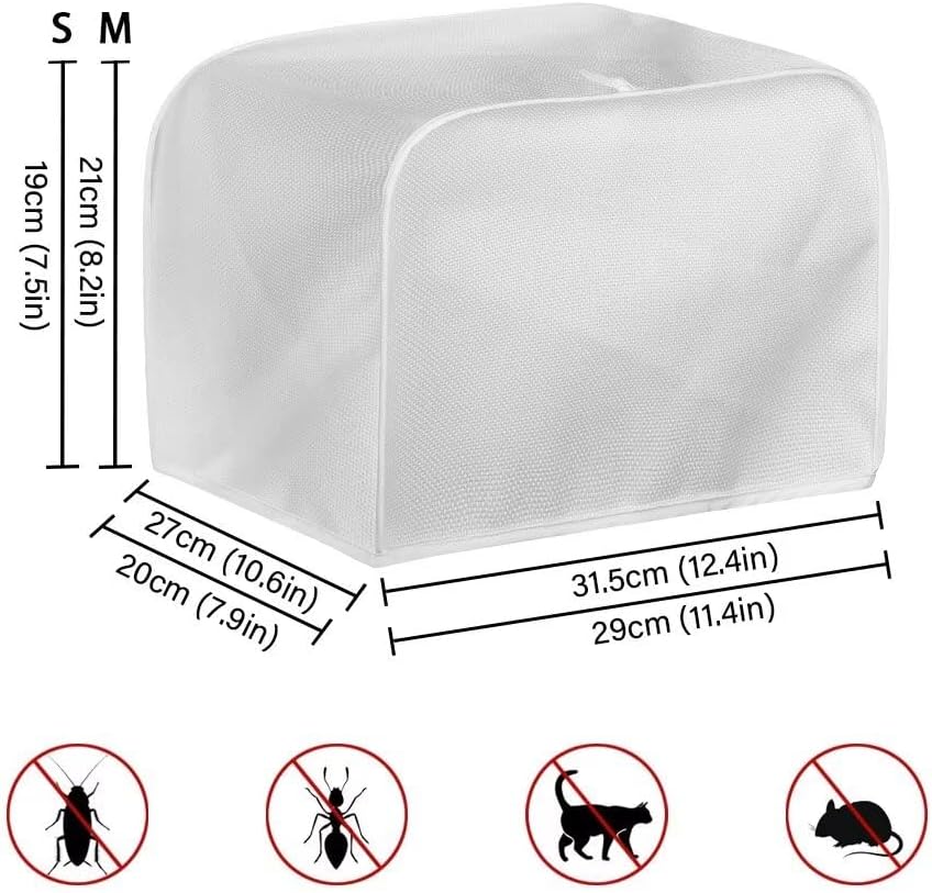 Halloween Cat Pumpkin 2 Slice Toaster Cover with Knife & Tongs Holder, Small Appliance Dust Protection, Machine Washable