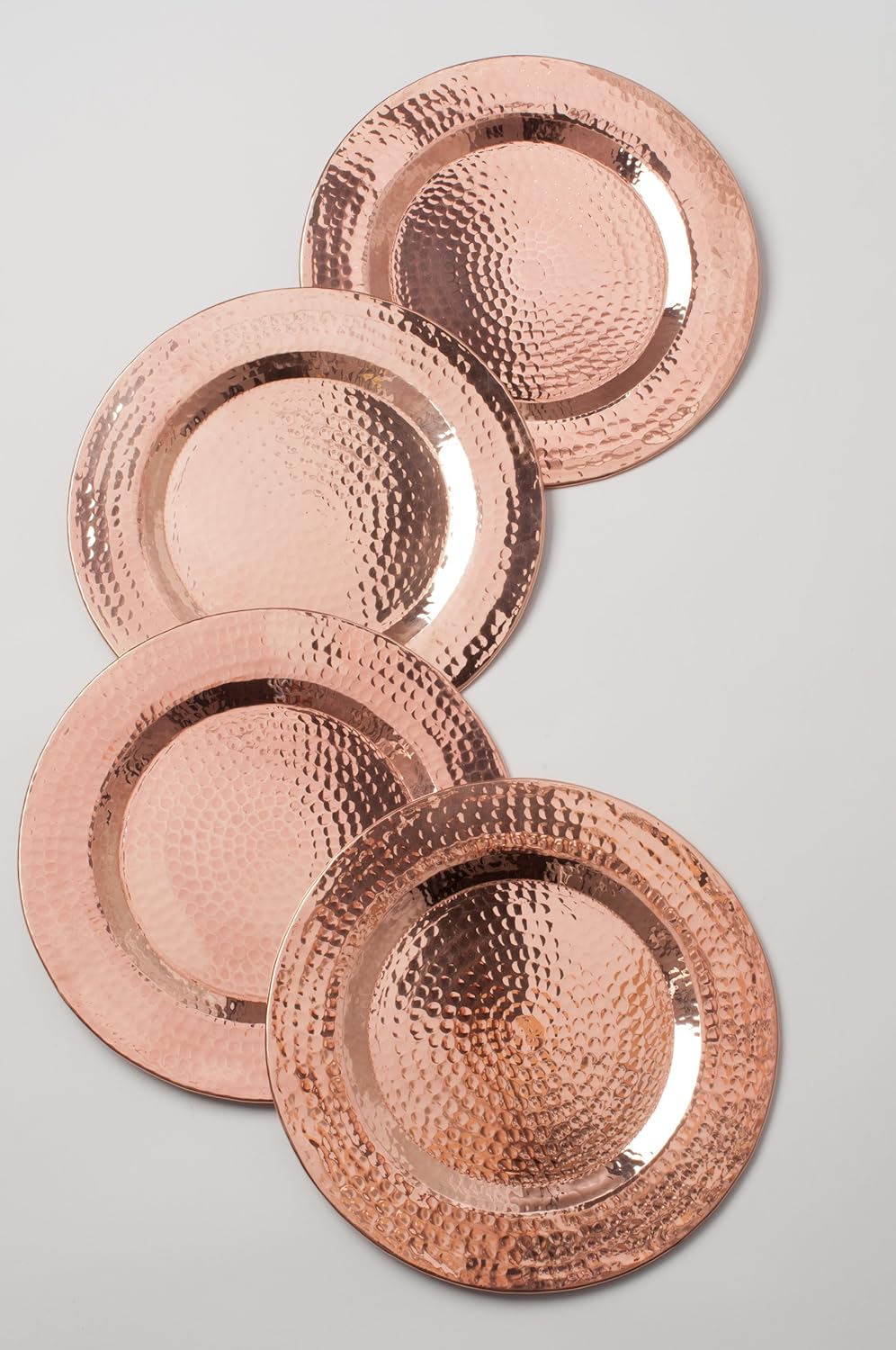 Hand Hammered 100% Pure Copper Round Charger Plate - 12 inch Diameter - Single Piece by Sertodo Copper