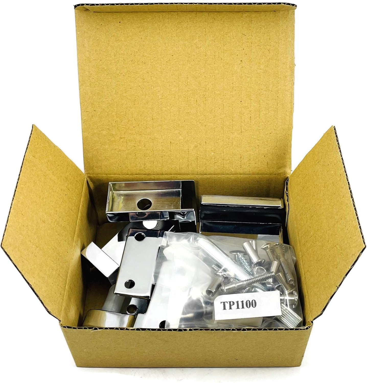 Harris Hardware TP 1100 Inswing Door Hardware Set for 1" Door and 1-1/4" Pilaster - Die Cast Zamac, Complete Kit - WildKart