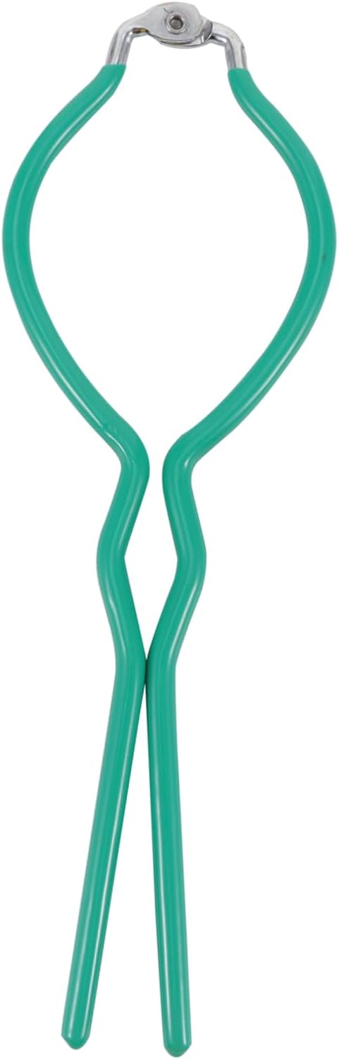 Heat Resistant Bottle Picker Clip Tool with Comfortable Handle - Deep Green Anti-Scald Kitchen Accessory
