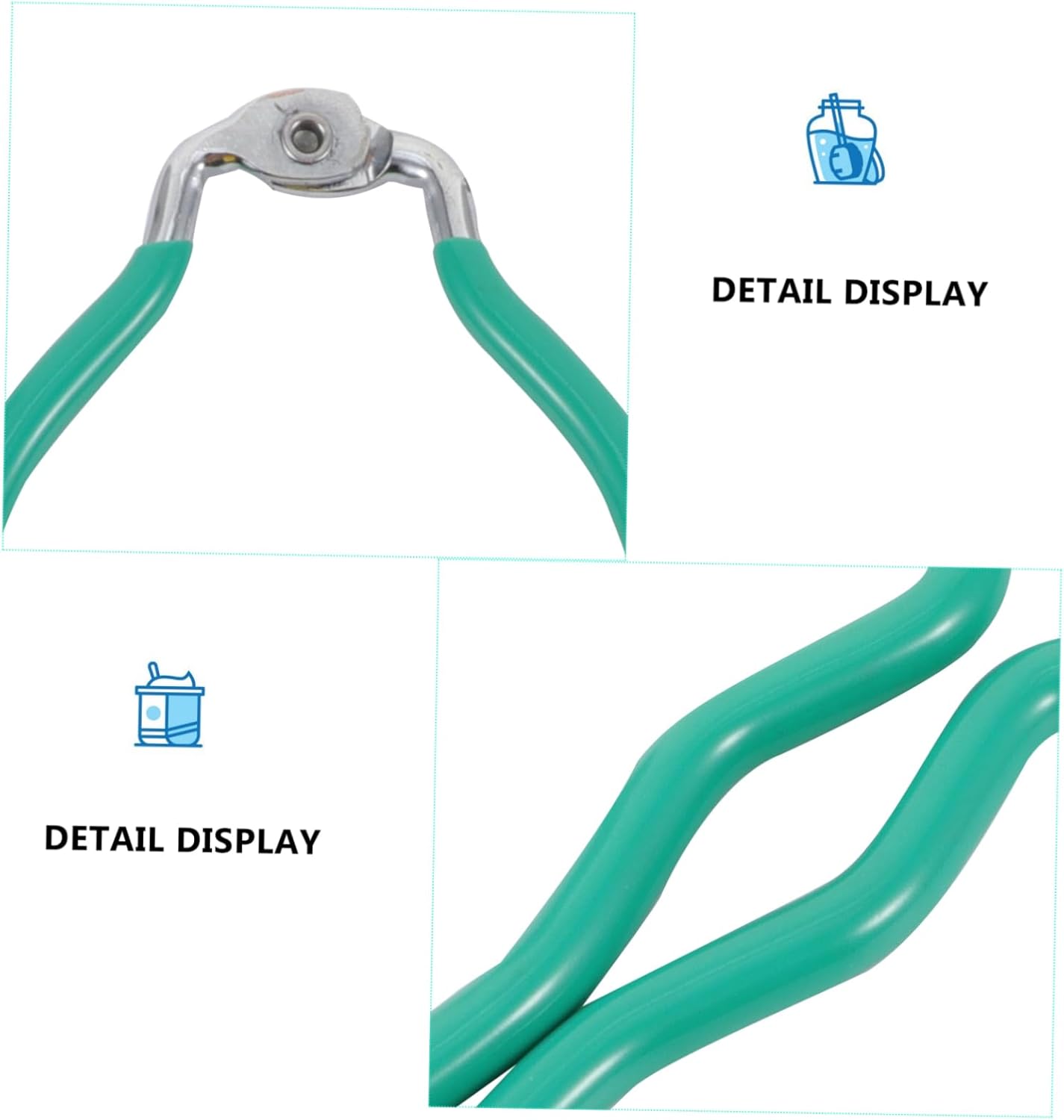Heat Resistant Bottle Picker Clip Tool with Comfortable Handle - Deep Green Anti-Scald Kitchen Accessory