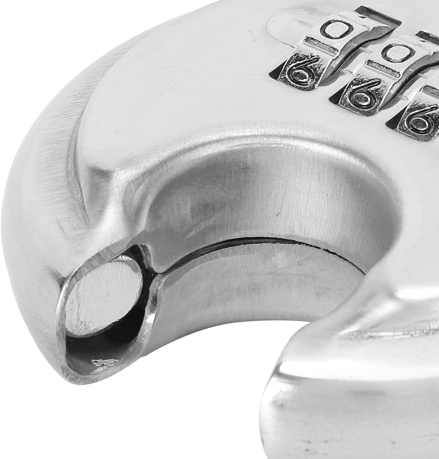 Heavy Duty 4 Digit Combination Disc Padlock for Trailer, Garage, Storage Unit - Hardened Steel Shackle - Outdoor Security Lock