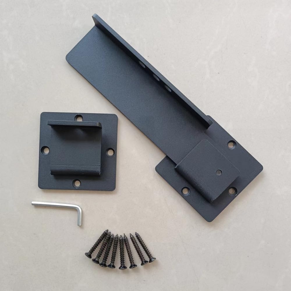 Heavy Duty 7.5" Flip Gate Latch Lock with Padlock Hole - Set of 2 - Adjustable Aluminum Alloy Door Latch for Sliding/Swing Open Doors - Ideal for Outdoor Gates, Fences, Barns, Sheds, Garages, Yards