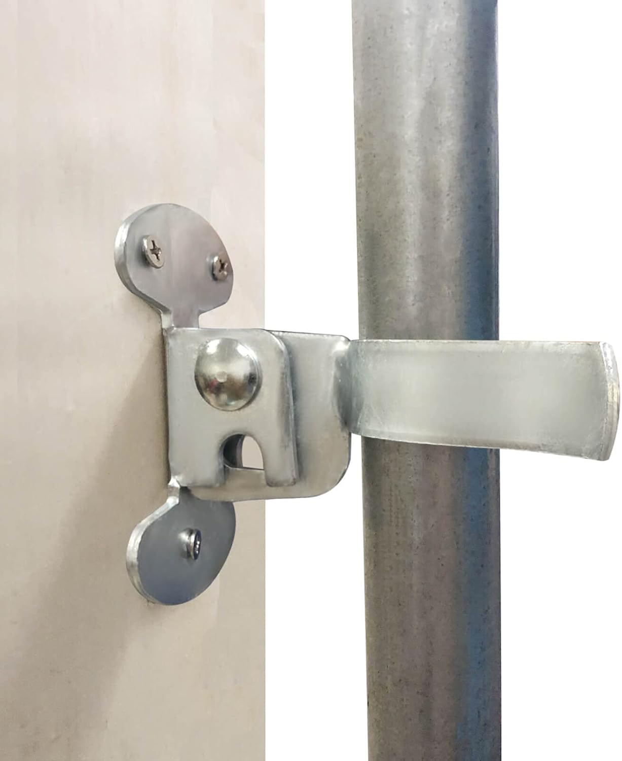 Heavy Duty Chain Link Fork Gate Latch with Padlock Hole, Wall Mount Fence Gate Latch (1-5/8" X 1-5/8")