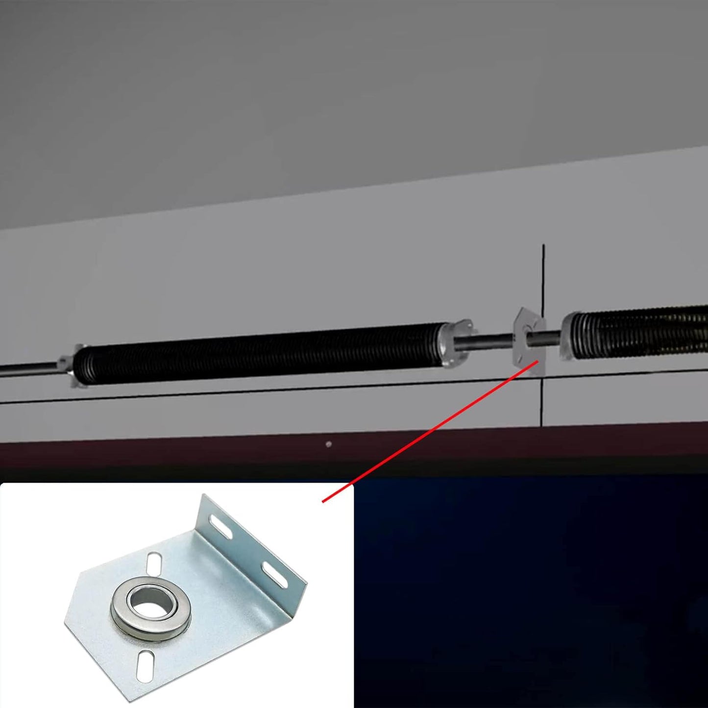 Heavy-Duty Garage Door Spring Center Bearing Bracket - 3-3/8" Size - Durable Anchor Center Plate