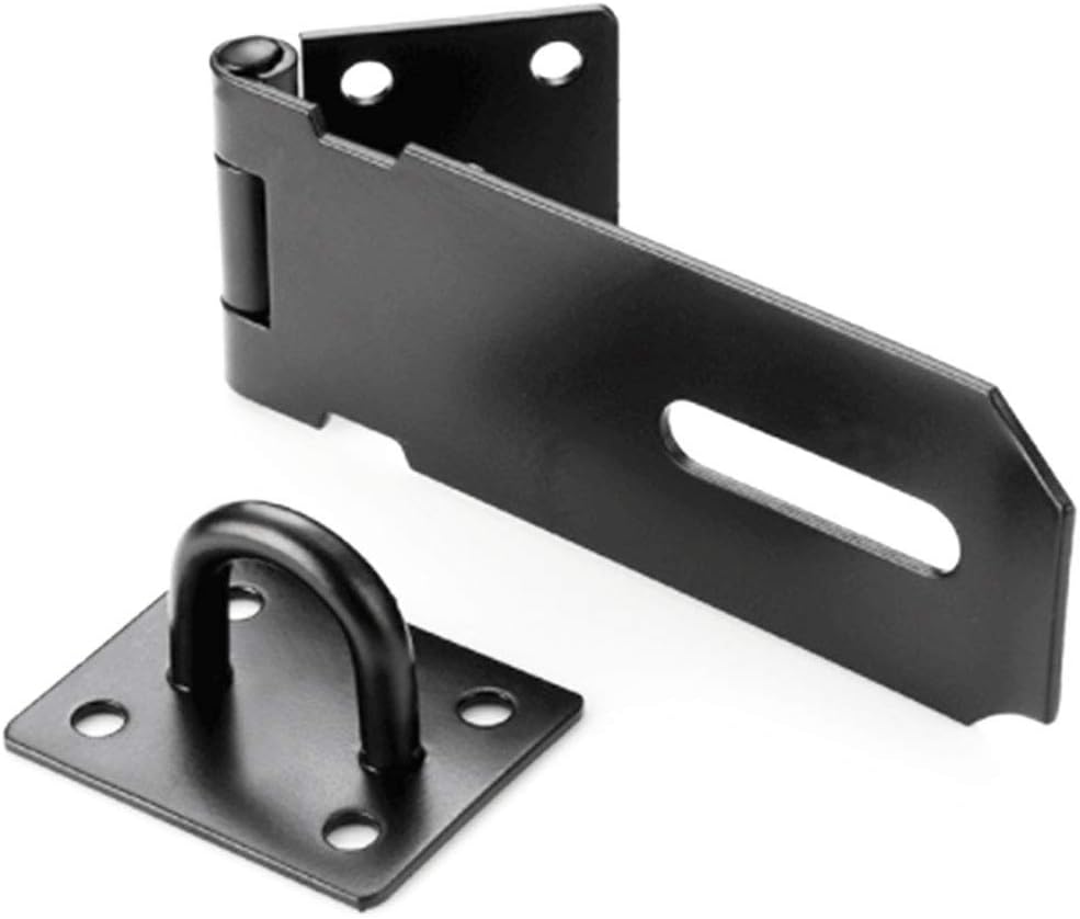 Heavy Duty Padlock Hasp and Staple Set with Screws for Doors, Windows, Cabinets, Gates, Sheds - Secure Latch for Pet Cages and Crates