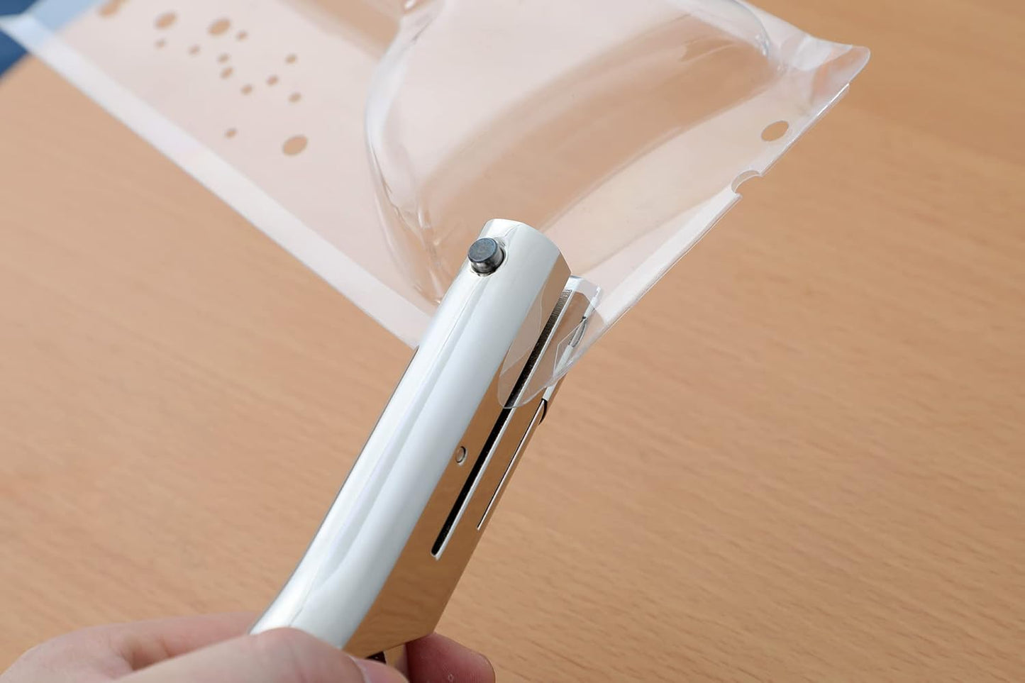 Heavy Duty Portable Hand Held Single Hole Punch for Paper, Cards, and Plastic - 1/4 inch (6mm) Hole Size