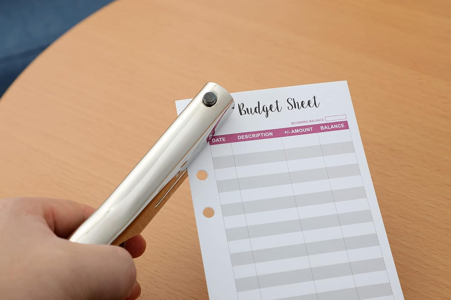 Heavy Duty Portable Hand Held Single Hole Punch for Paper, Cards, and Plastic - 1/4 inch (6mm) Hole Size
