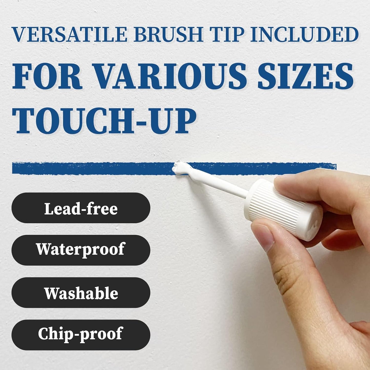 High-Gloss White Touch Up Paint Pen for Multi-Surface Scratch Repair - 1.5 Fl Oz