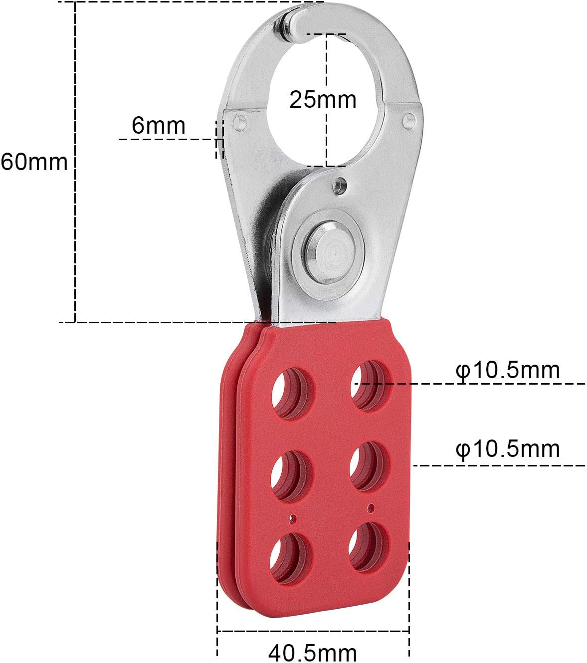 Holulo Lockout Tagout Kit with Breaker Lockout, Hasp, Padlock, and Bag - 8 Piece Set for Valves and Common Breakers
