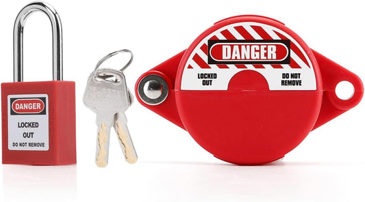 Home Valve Lockout Safety Padlock for Liquefied Gas, Water Meter, Floor Heating, Drain Switch Kit by Dioche