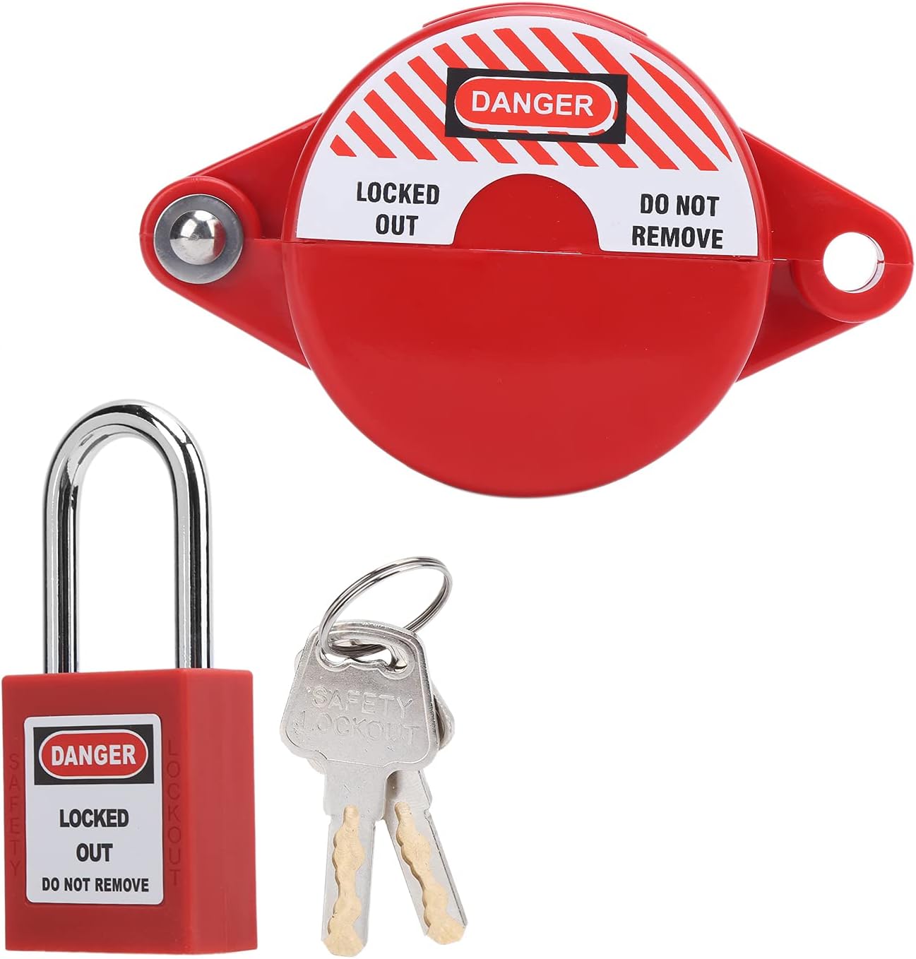 Home Valve Lockout Safety Padlock for Liquefied Gas, Water Meter, Floor Heating, Drain Switch Kit by Dioche