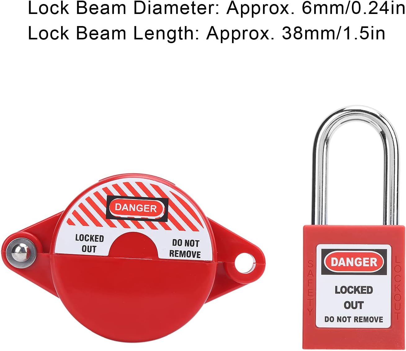 Home Valve Lockout Safety Padlock for Liquefied Gas, Water Meter, Floor Heating, Drain Switch Kit by Dioche