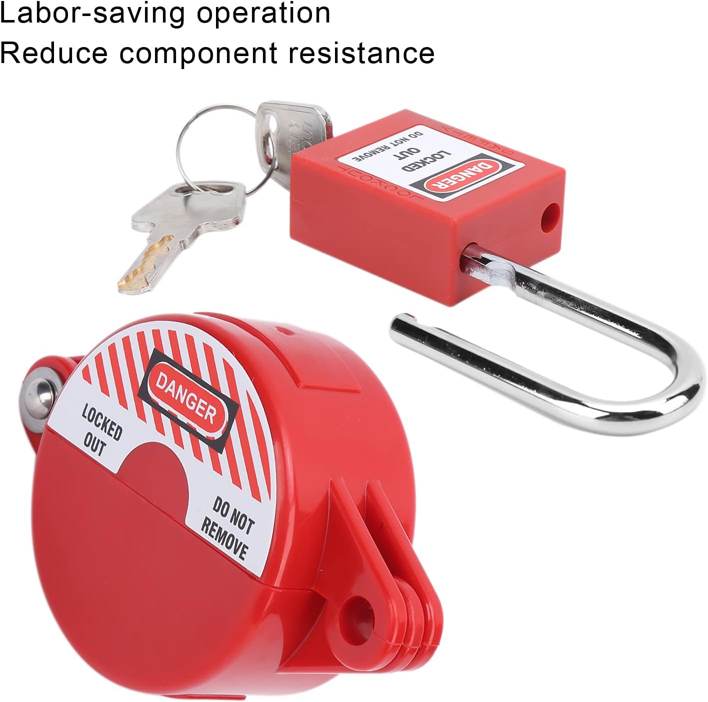 Home Valve Lockout Safety Padlock for Liquefied Gas, Water Meter, Floor Heating, Drain Switch Kit by Dioche