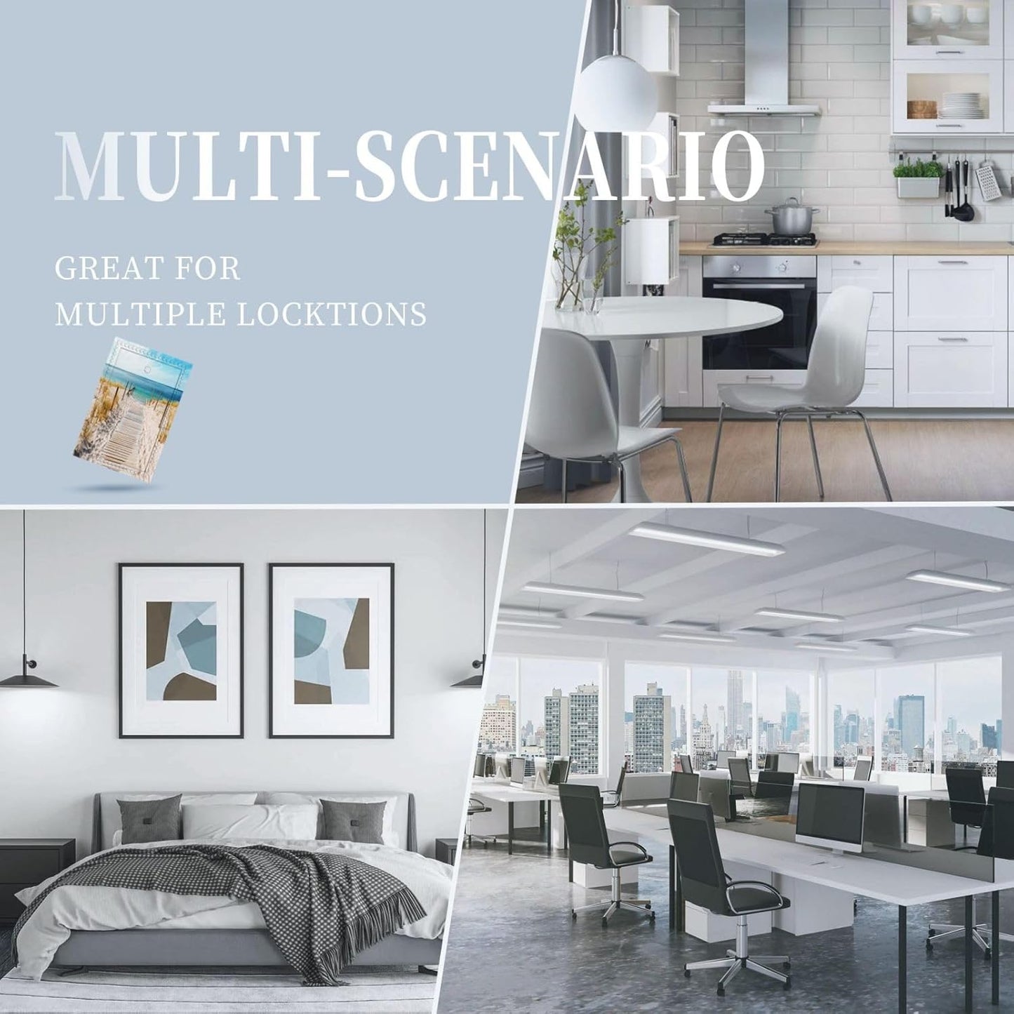 Igneinf Peaceful Beach Blank Light Switch Cover Wall Plate for Home Decor Ocean Theme