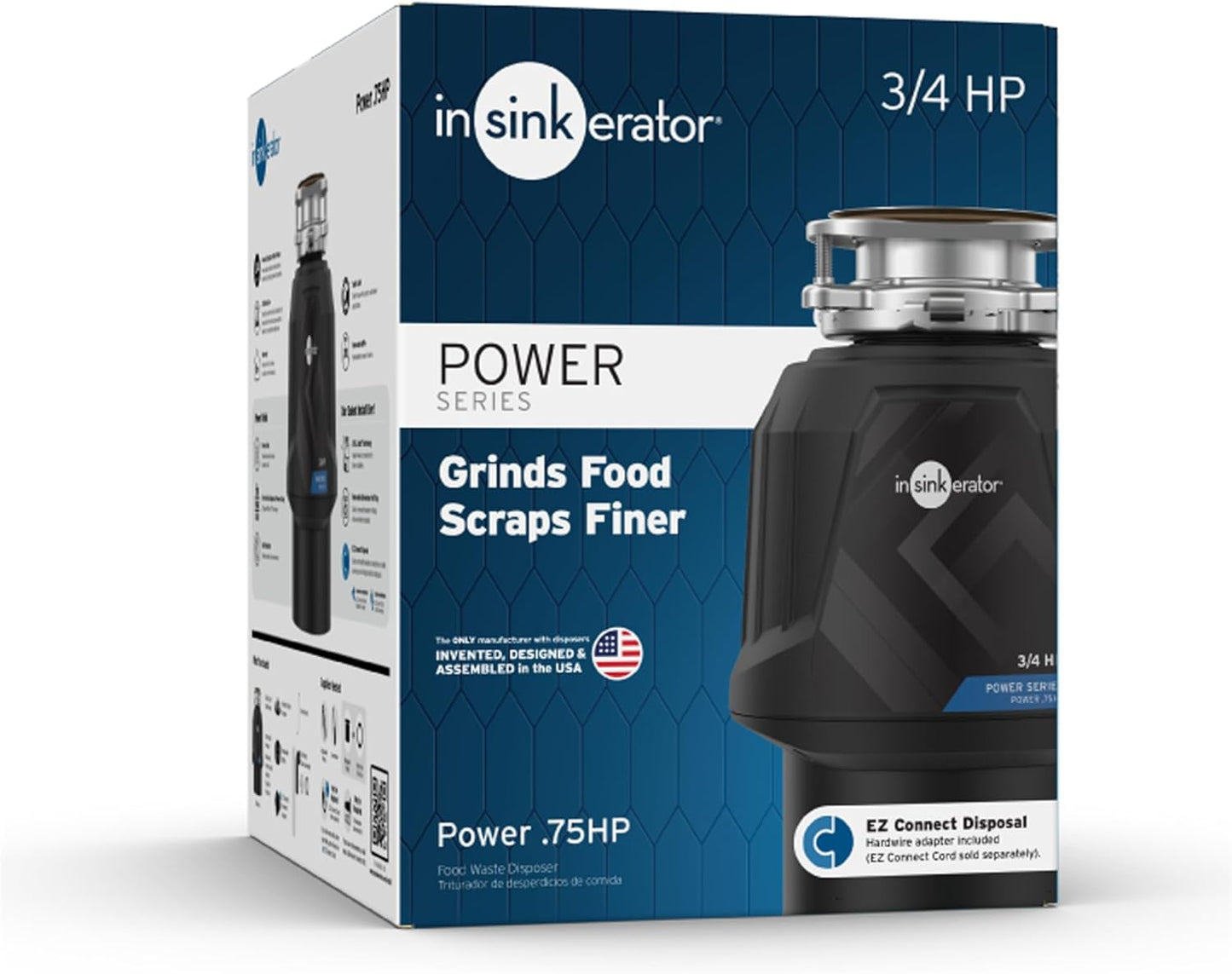 InSinkErator Power Series EZ Connect 3/4 HP Garbage Disposal - Black Color