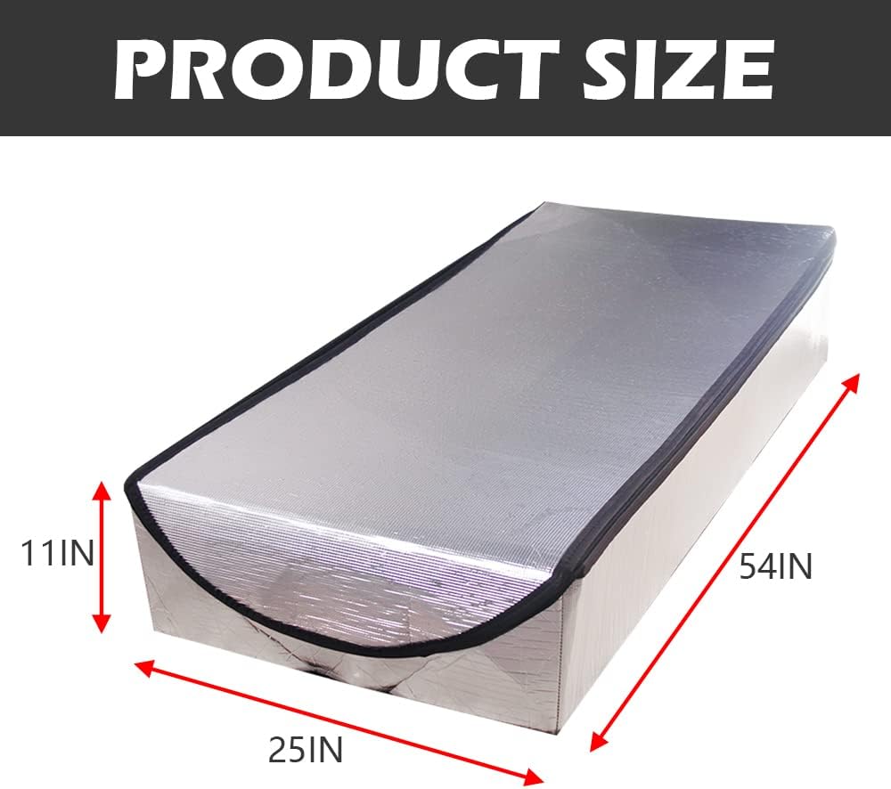 Insulated Attic Stairs Cover with R-Value 15.5 - 25" x 54" x 11" - Easy Zipper Access - Air Tight Ladder Insulation