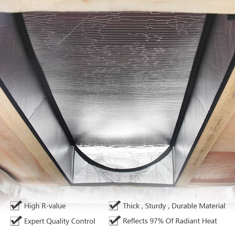 Insulated Attic Stairs Cover with R-Value 15.5 - 25" x 54" x 11" - Easy Zipper Access - Air Tight Ladder Insulation