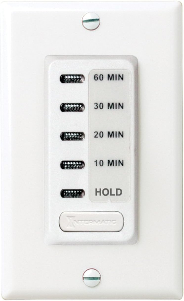 Intermatic EI210W Electronic Auto-Off Timer - Easy Operation, Silent Functionality, White Finish - Versatile Home Switch for Lights, Fans, Appliances
