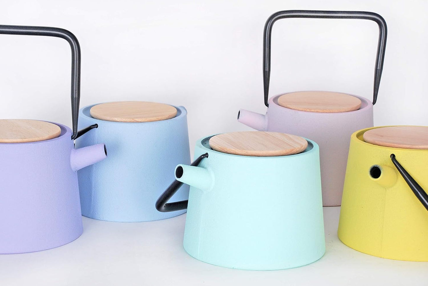 Japanese Tetsubin Tea Kettle Cast Iron Teapot - 30 fl oz - Sky Blue