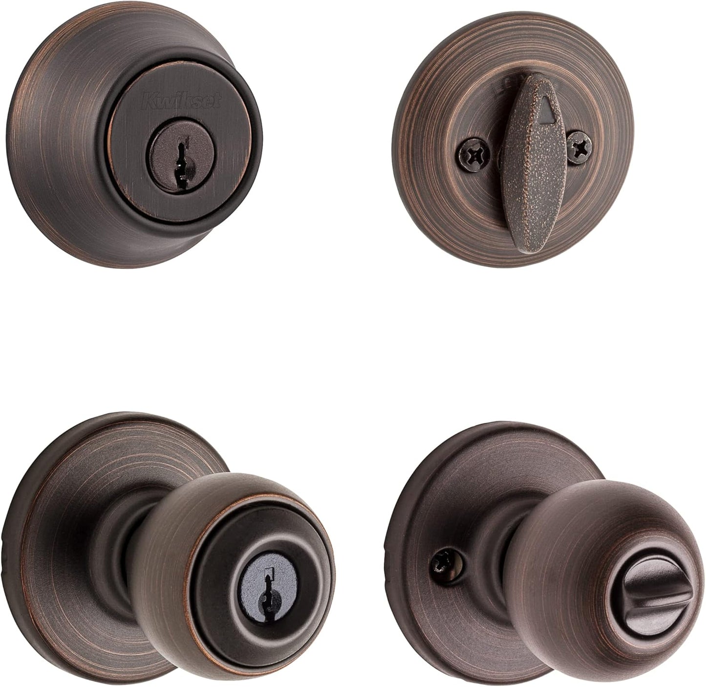 Kwikset 96900-333 Venetian Bronze Polo Combo Pack Lockset, Model 690P 11P CP K6