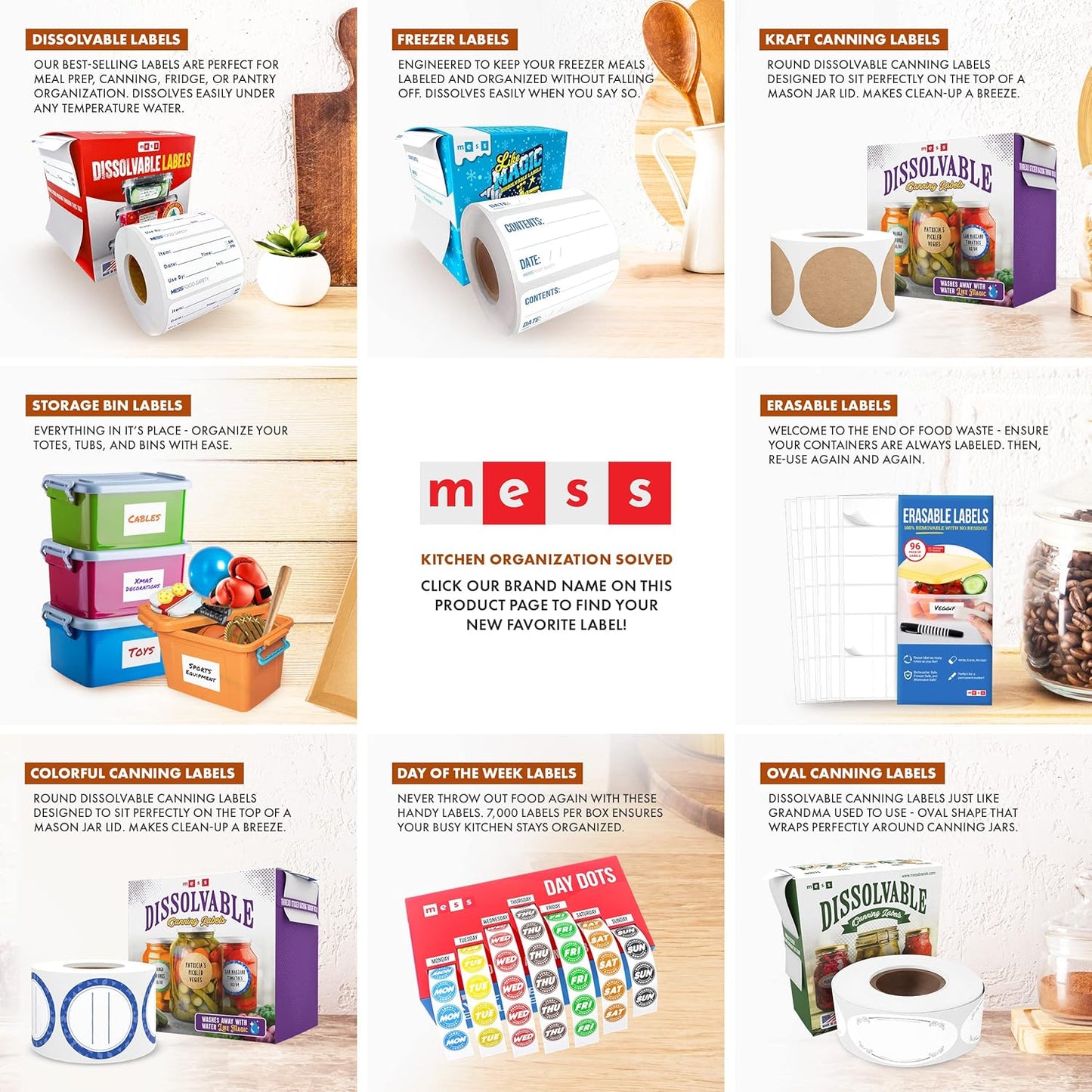 Large Bin Labels for Storage Bins (50 6x4) - Organize Pantry & Crafts - Removable Moving Labels - Labels for Storage Organization