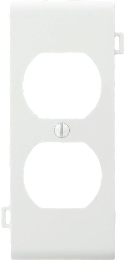 Leviton PSC8-W 1 Gang White Duplex Receptacle Sectional Wall Plate, Model 905-0Psc8-00W