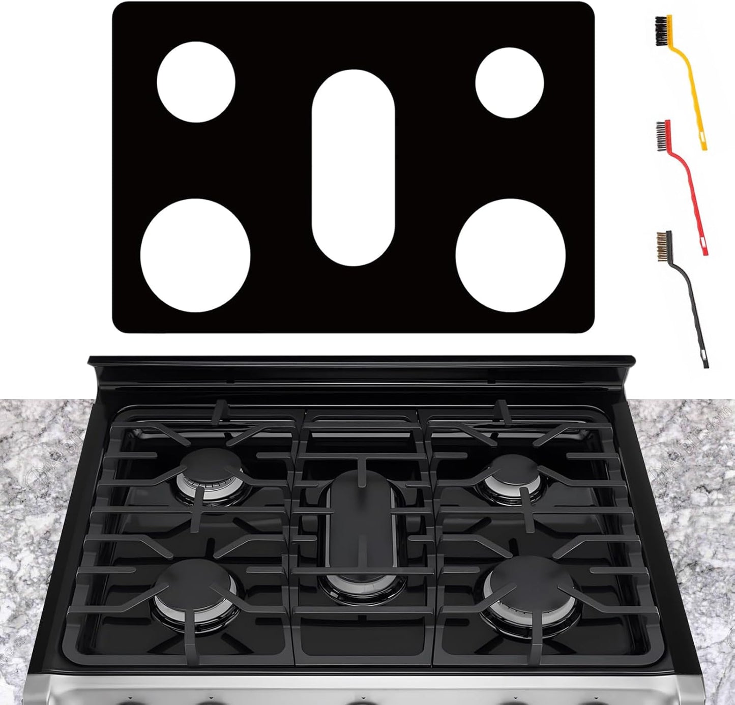 LG Gas Range Stove Cover Set - Upgraded 0.4MM Thickness, Reusable Burner Protectors for LGLDG4315, LRG4113, LDG4313, and More