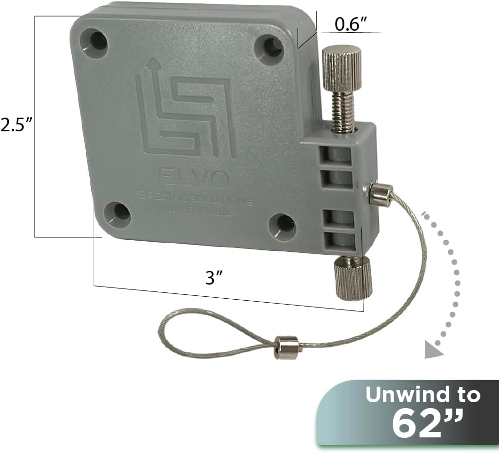Lily's Home Automatic Sliding Screen Door Closer - Storm & Cabinet Doors, Punch-Free, Adjustable Speed & Strength, Gray