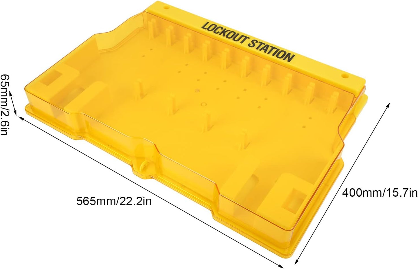 Lockout Tagout Station with Cover, Holds 10 Padlocks & 4 Hasp Locks - Visual Management Board for Lockout Tagout