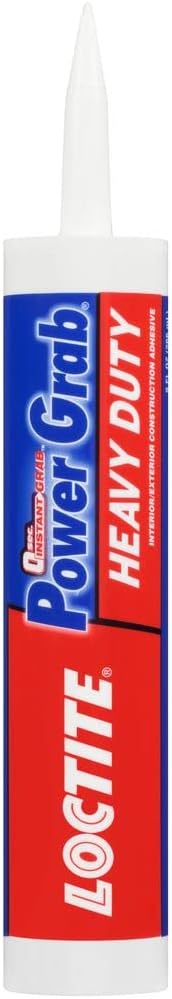 Loctite Power Grab Express Heavy Duty Construction Adhesive - Versatile Glue for Wood, Wall, Tile, Foam Board - 9 fl oz - 1 Pack