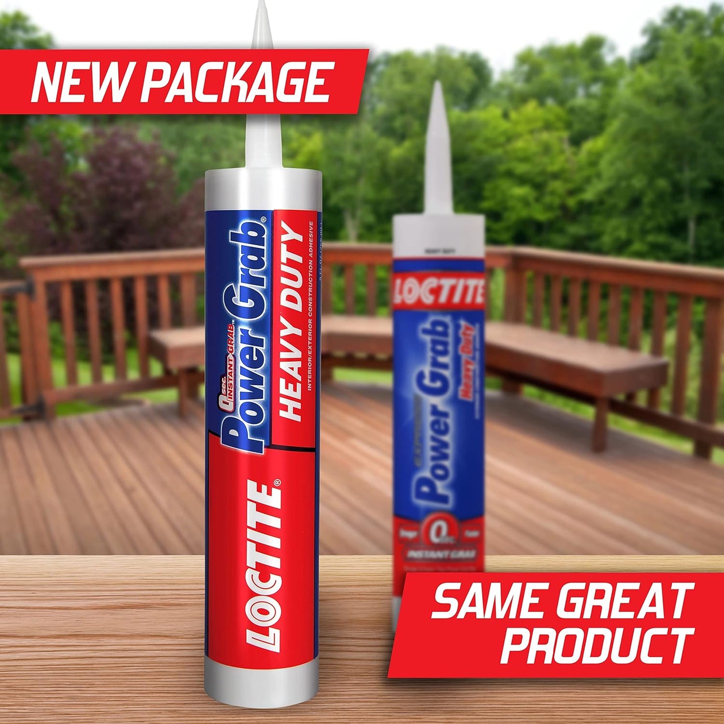 Loctite Power Grab Express Heavy Duty Construction Adhesive - Versatile Glue for Wood, Wall, Tile, Foam Board - 9 fl oz - 1 Pack