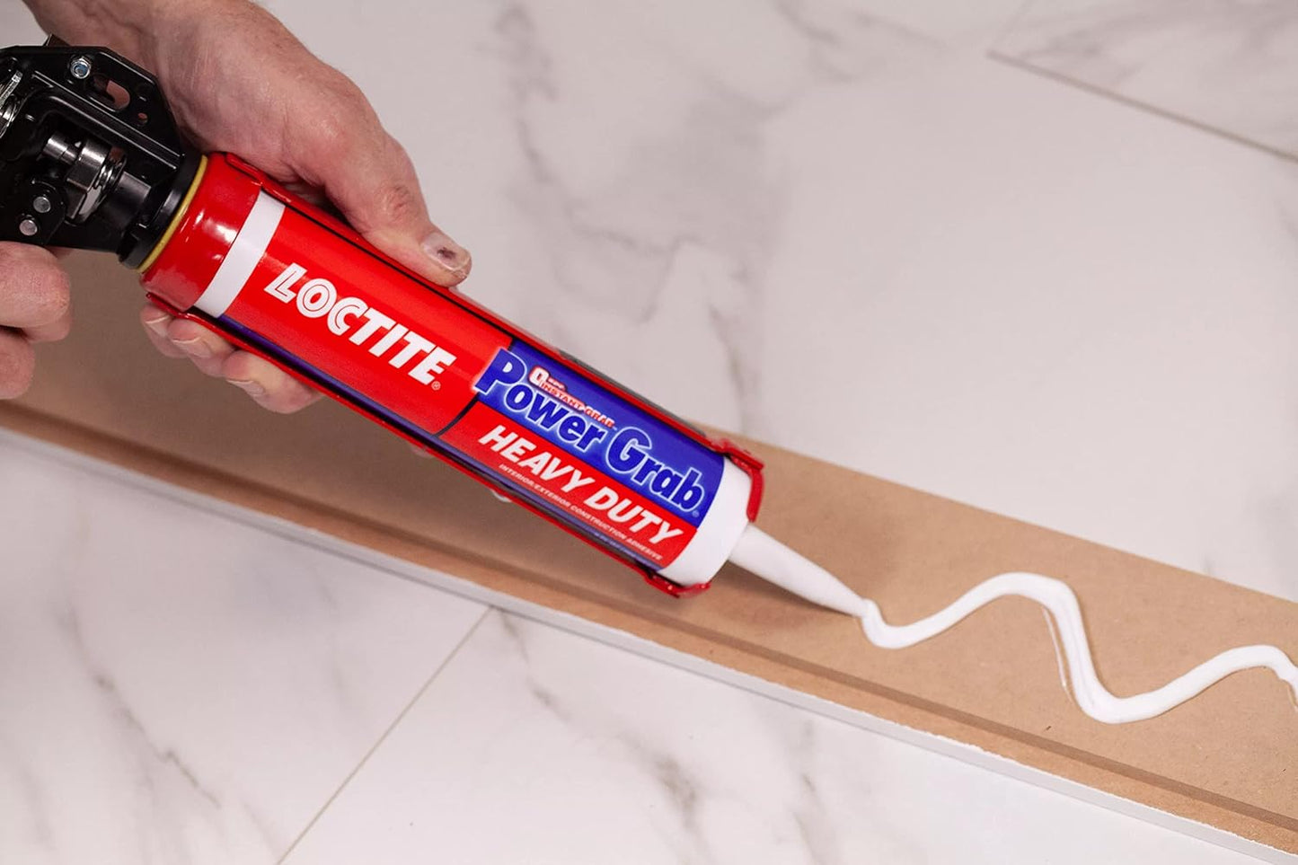 Loctite Power Grab Express Heavy Duty Construction Adhesive - Versatile Glue for Wood, Wall, Tile, Foam Board - 9 fl oz - 1 Pack