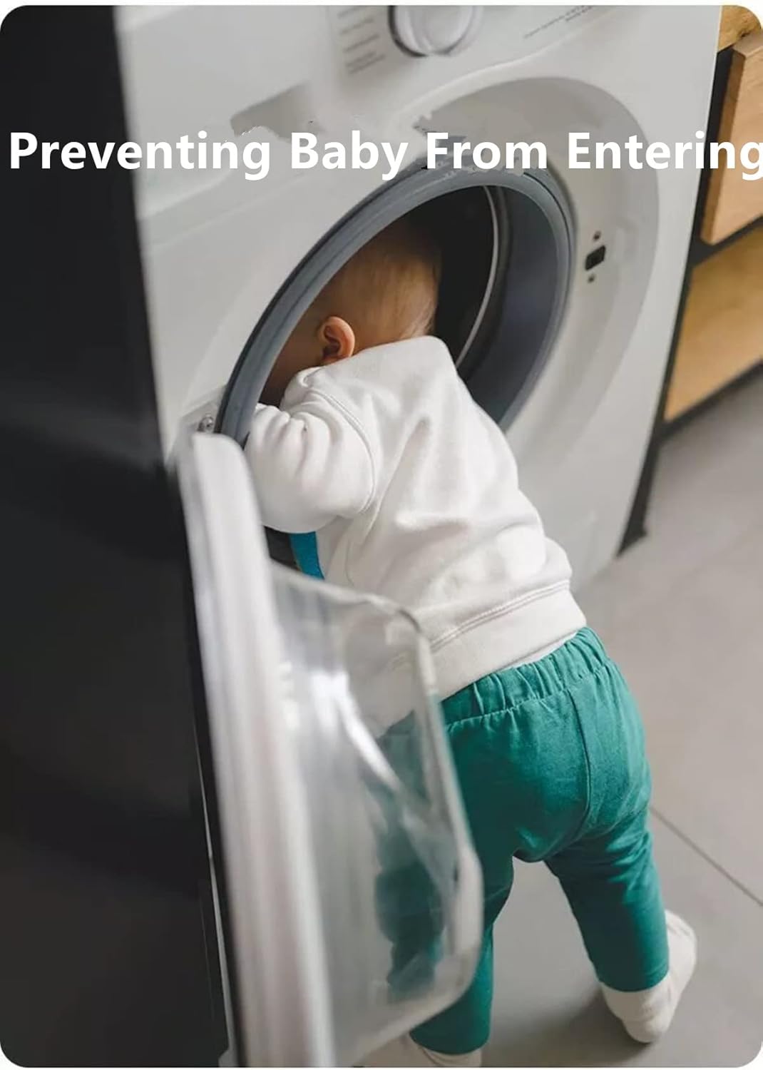 Magnetic Front Load Washer Door Holder - Keep Washing Machine Door Open with Flexible Prop - Fits Most Models