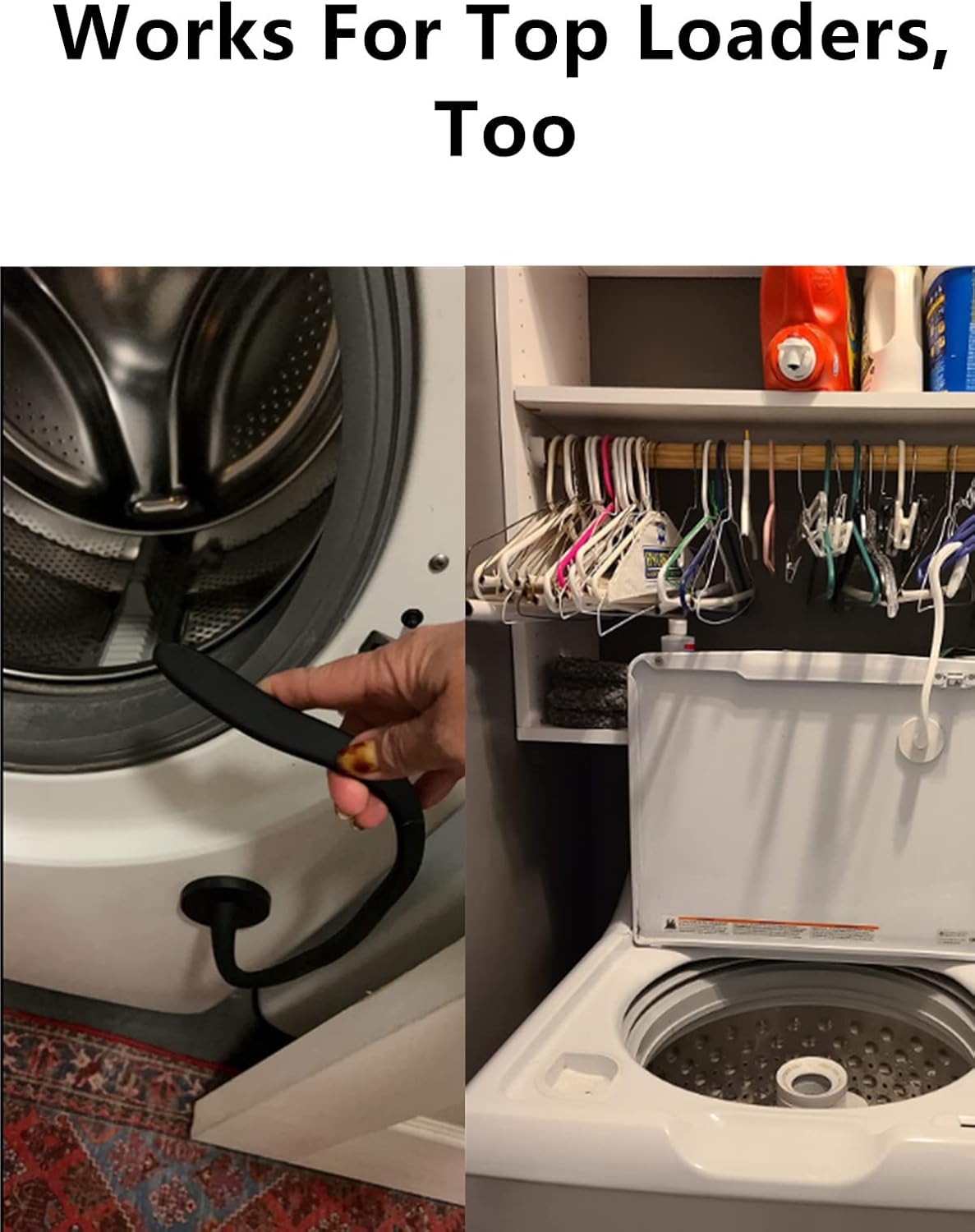 Magnetic Front Load Washer Door Holder - Keep Washing Machine Door Open with Flexible Prop - Fits Most Models