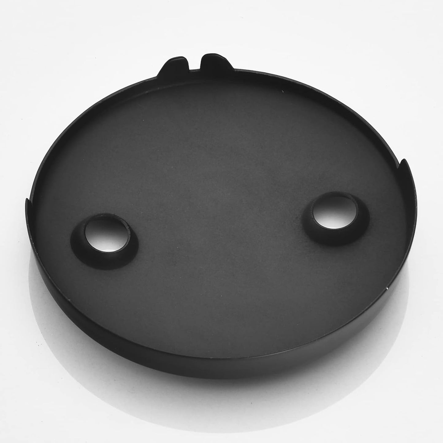 Matte Black 2 Hole Bathtub Overflow Plate - 3-3/16 Inches Diameter