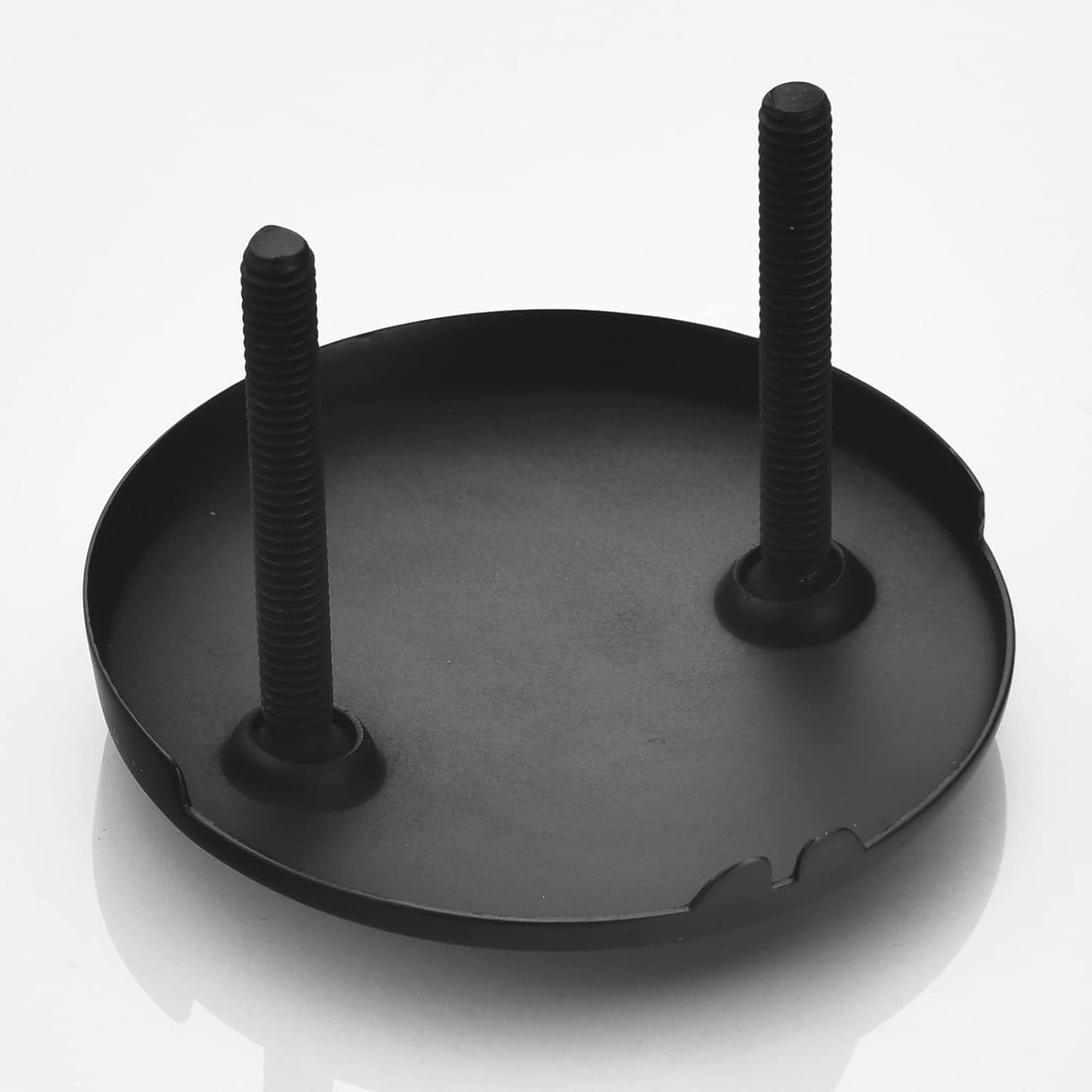 Matte Black 2 Hole Bathtub Overflow Plate - 3-3/16 Inches Diameter