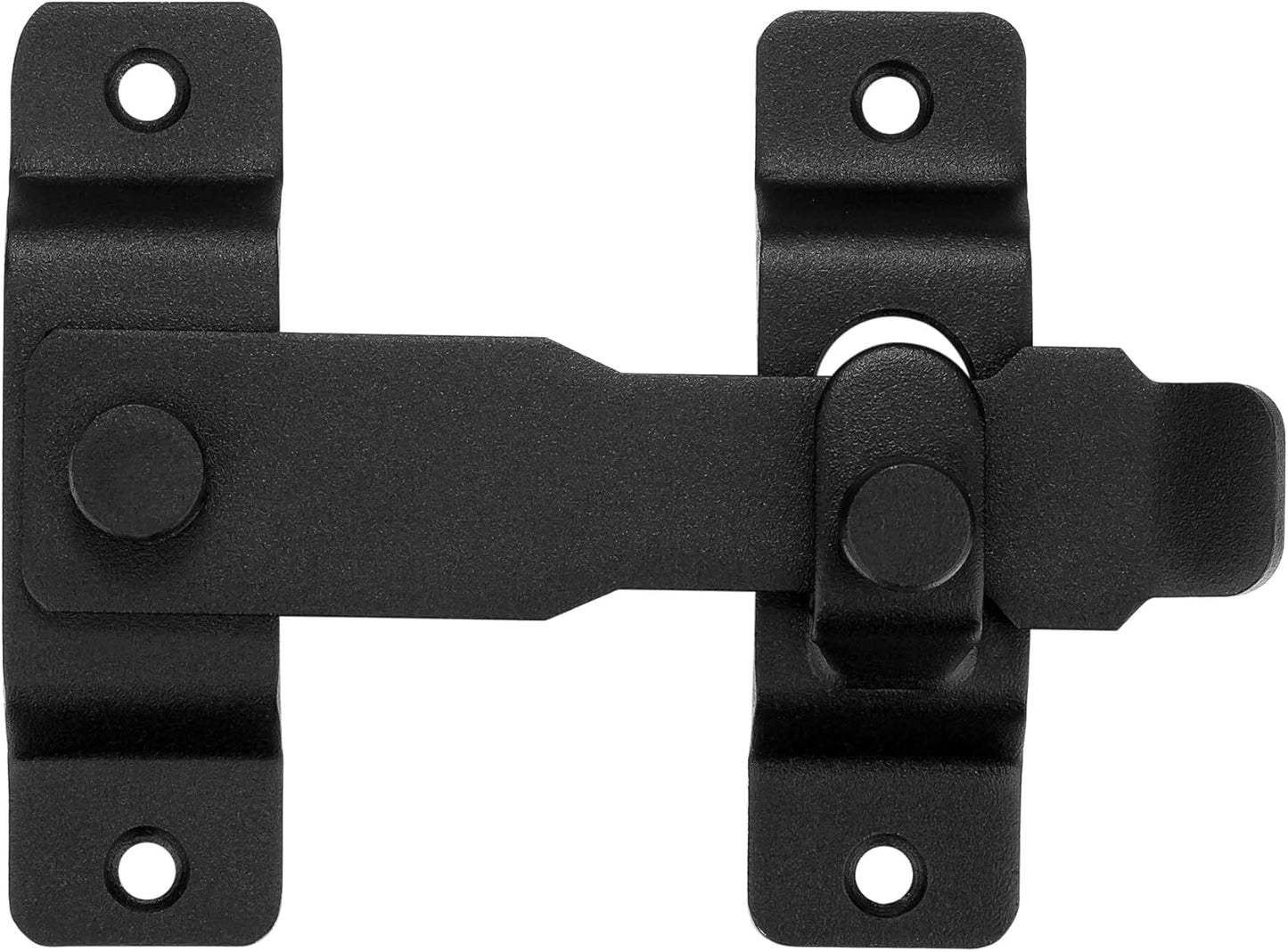 Matte Black Stainless Steel Barn Door Latch Set - 2 Pack, Bi-fold & Sliding Door Locks for Wine Cabinets, Closets, Gates
