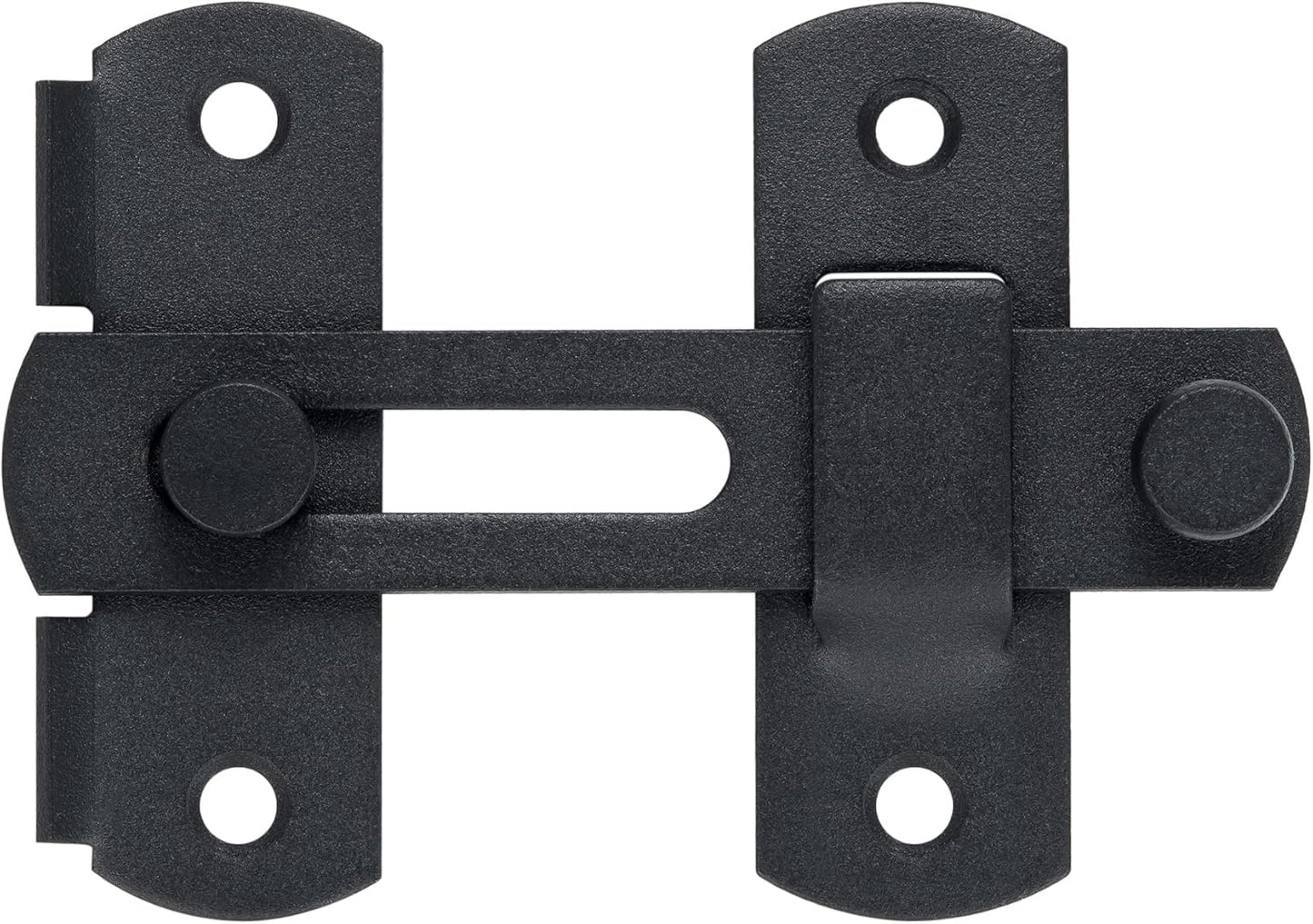 Matte Black Stainless Steel Barn Door Latches, Pack of 4 - Ideal for Bi-fold, Sliding, Wine Cabinet, and Closet Doors
