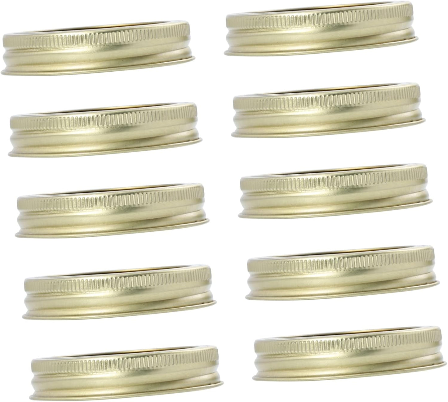 Metal Mason Jar Lids for Regular Mouth Canning - Airtight Leak Proof Storage Discs with Sealing Rings for DIY Projects and Food Preservation