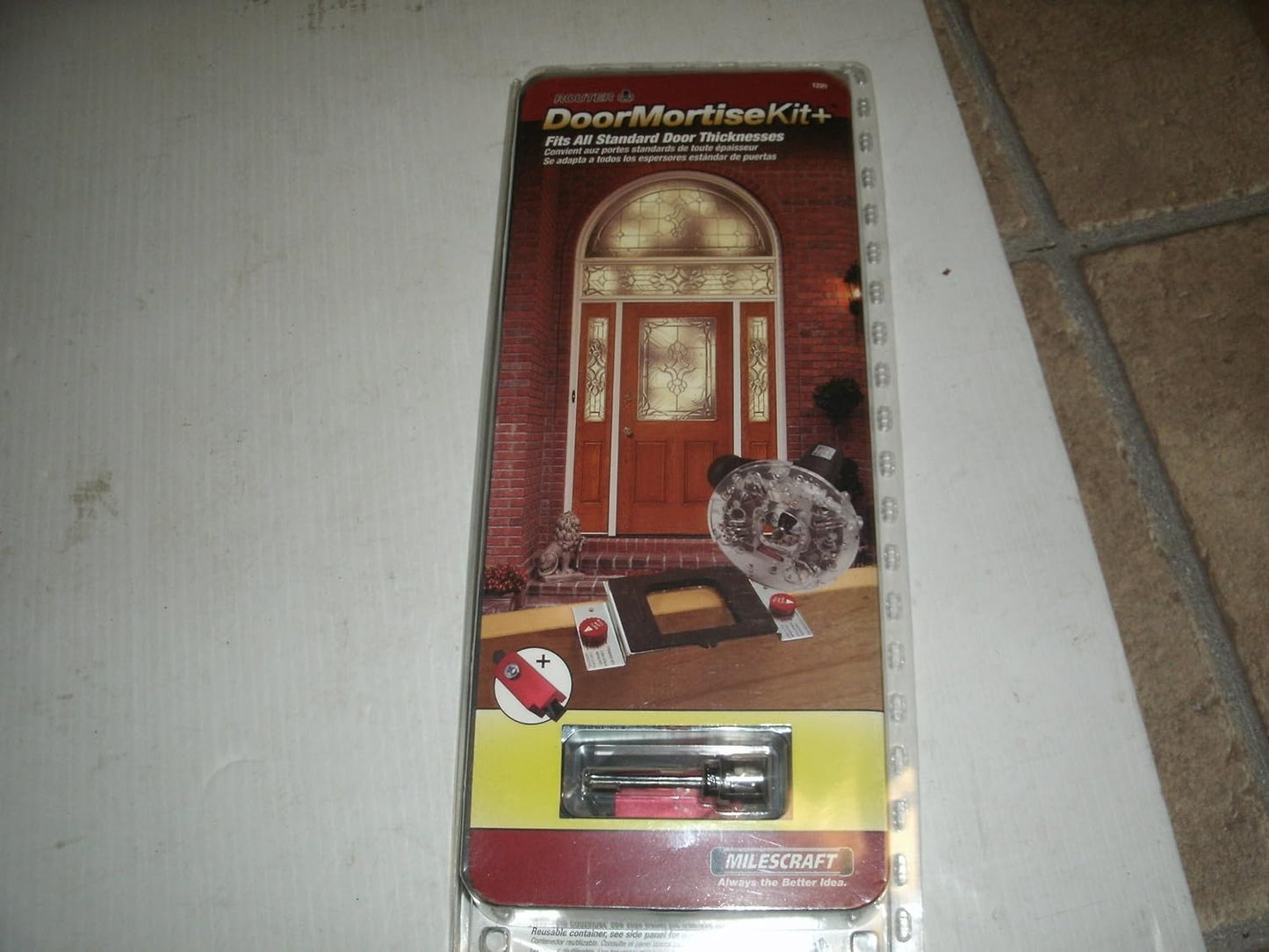 Milescraft 1220 Hinge Mate350 - Complete Installation Kit for 1-3/8in & 1-3/4in Doors - Cut Mortises on Doors, Jambs, Latches, Strike Plates - Includes Hardware for 2-1/2in to 4.5in Hinges